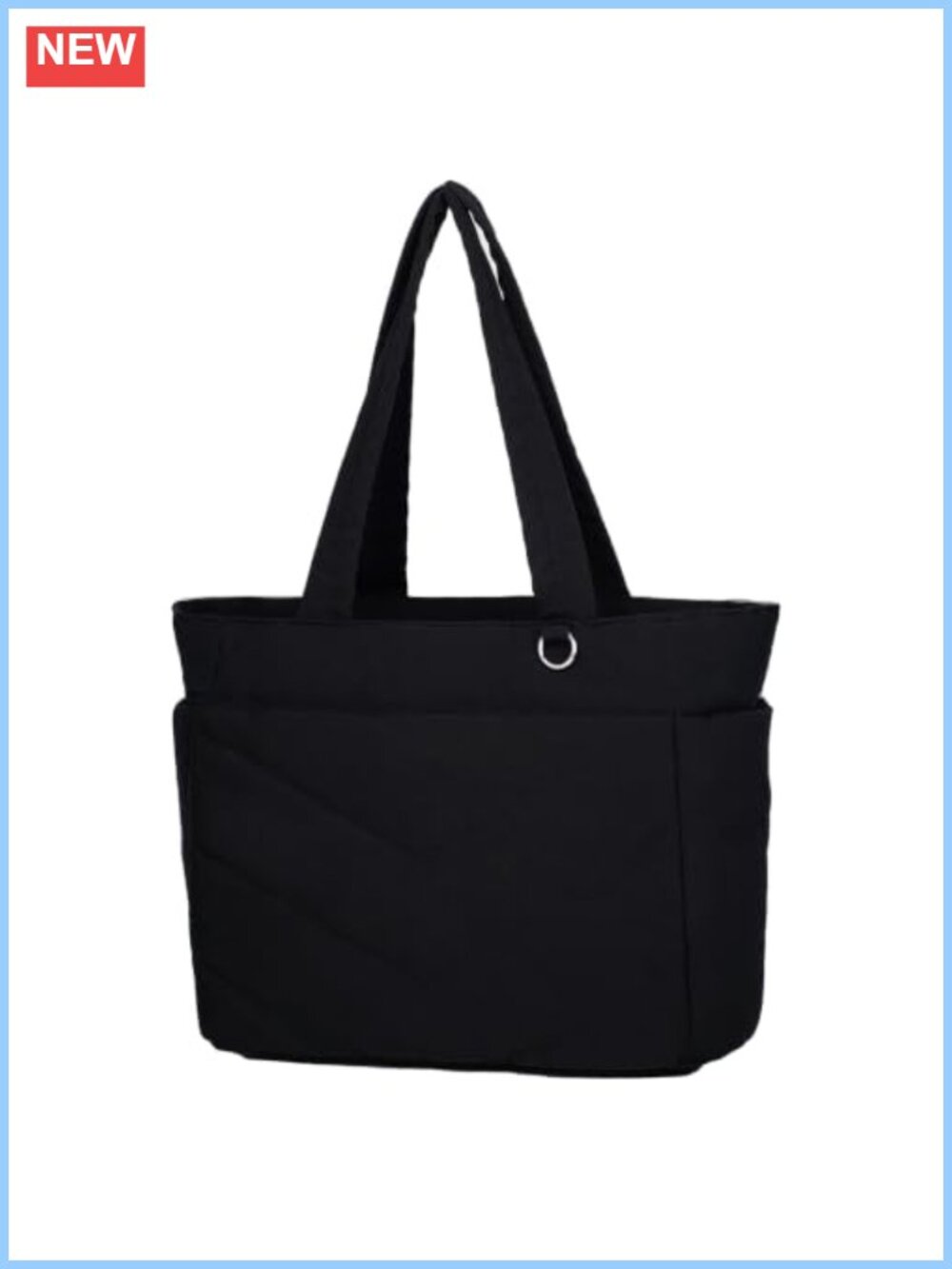 Quilted Tote Bag for Women Lightweight Nylon Shoulder Bag with RFID Pockets